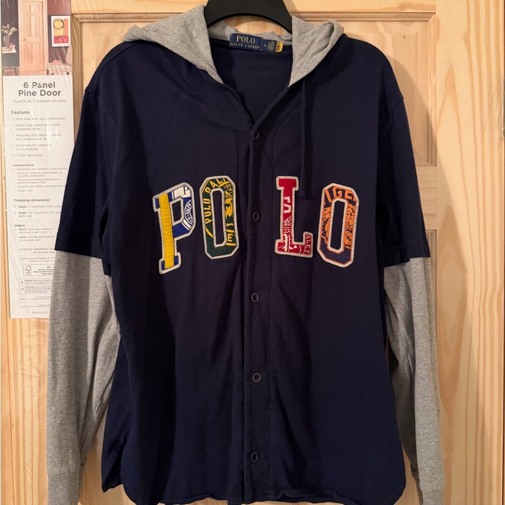 Polo by Ralph Lauren Navy and Gray Hoodie